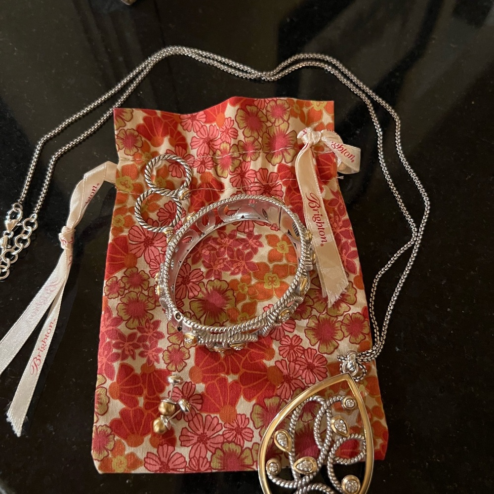 5 pc Brighton silver and gold set